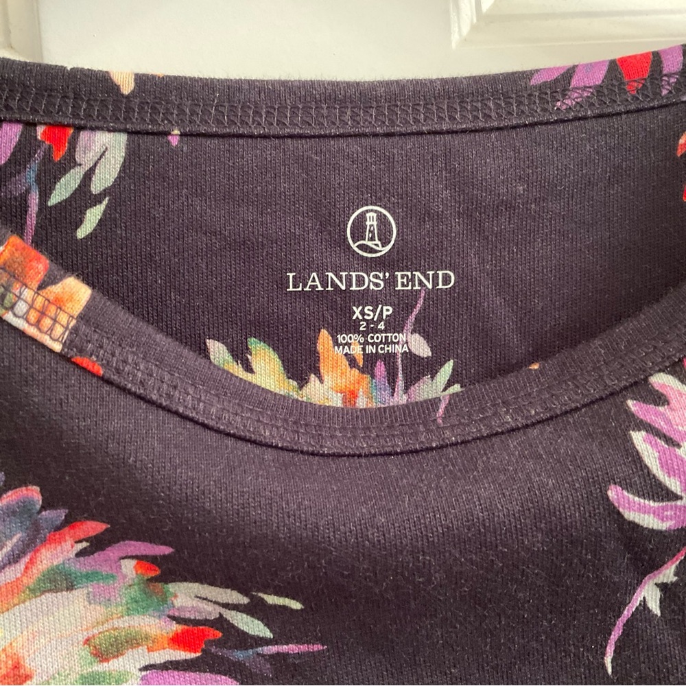 Lands End Printed Boatneck Tunic - NWT - Size XS Petite - Mums - Picture 5 of 10